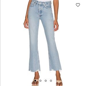 AGOLDE mid rise relaxed boot high rise jeans